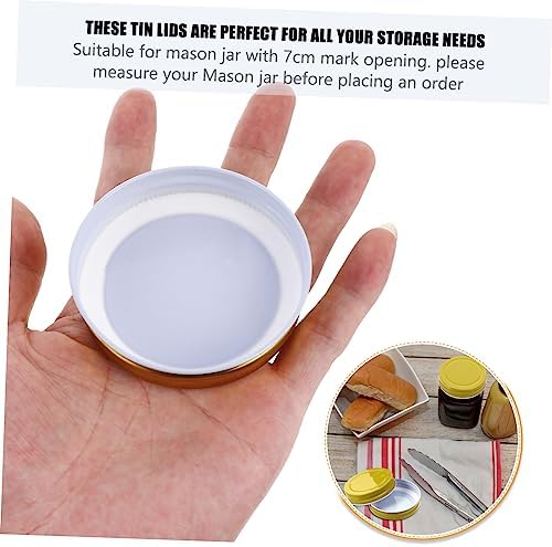 SECFOU 24 Mason Jar Lids Durable Eco-Friendly