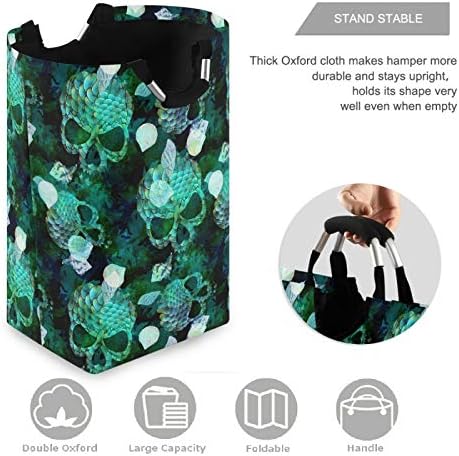 Visesunny Mermaid Scale Seashell Large Capacity Laundry Basket