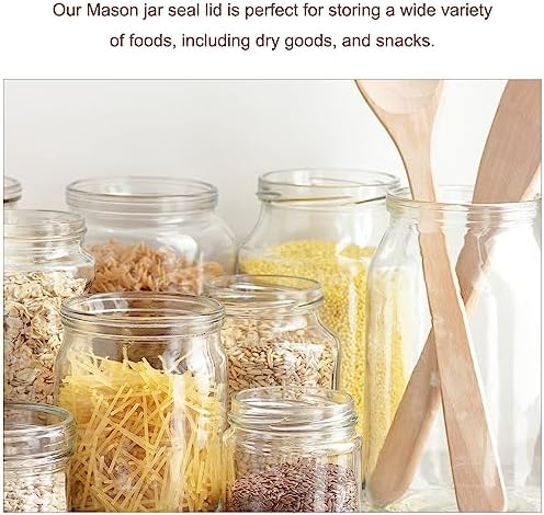 Uxcell Mason Jar Lids 10pcs Leak Proof with Silicone Rings