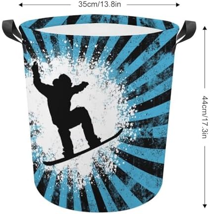 Meikko - Snowboarder Background Laundry Hamper