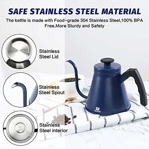 Kanmart - Premium Gooseneck Pour Over Coffee Kettle for Home Use