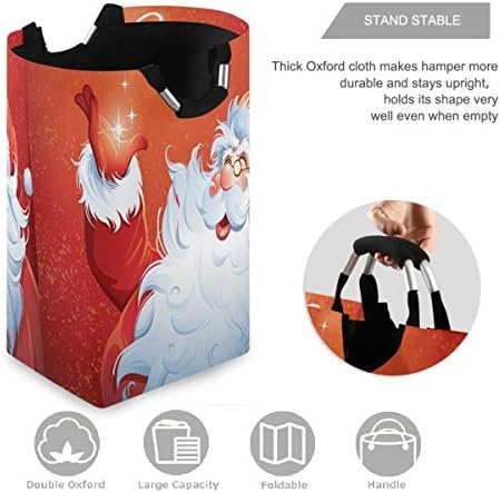 Collapsible Christmas Laundry Basket Durable with Handle and Large Capacity