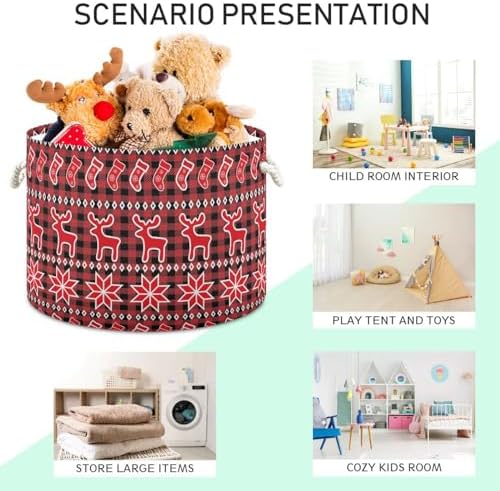 Large Red Storage Bin for Laundry