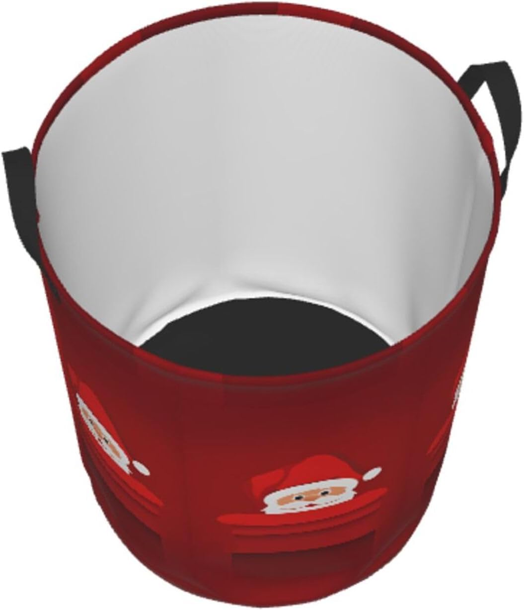 DCEHGEW Santas JollyHelpers Collapsible Laundry Basket 165x138in Waterproof Durable for Family Use