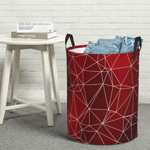 Sturdy Water-Resistant Geometric Laundry Basket with Handle