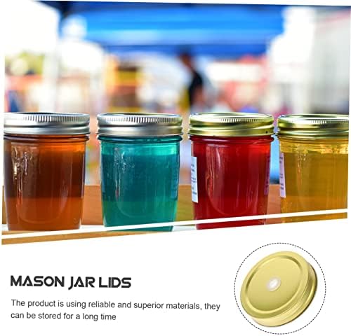 48-Piece Set of Reusable Mason Jar Lids with Straw Holes