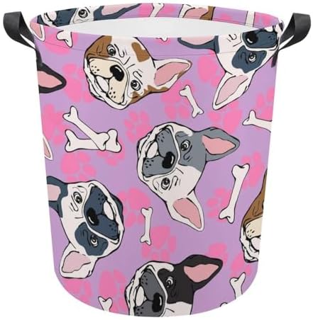 French Bulldog Waterproof Storage Basket with 173 x 138 Capacity