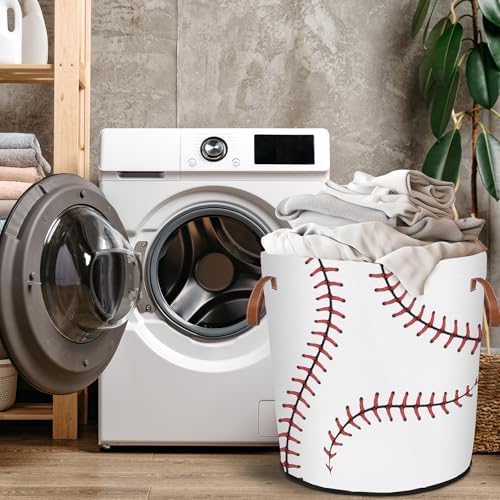 Mozaigos Baseball Texture Laundry Hamper