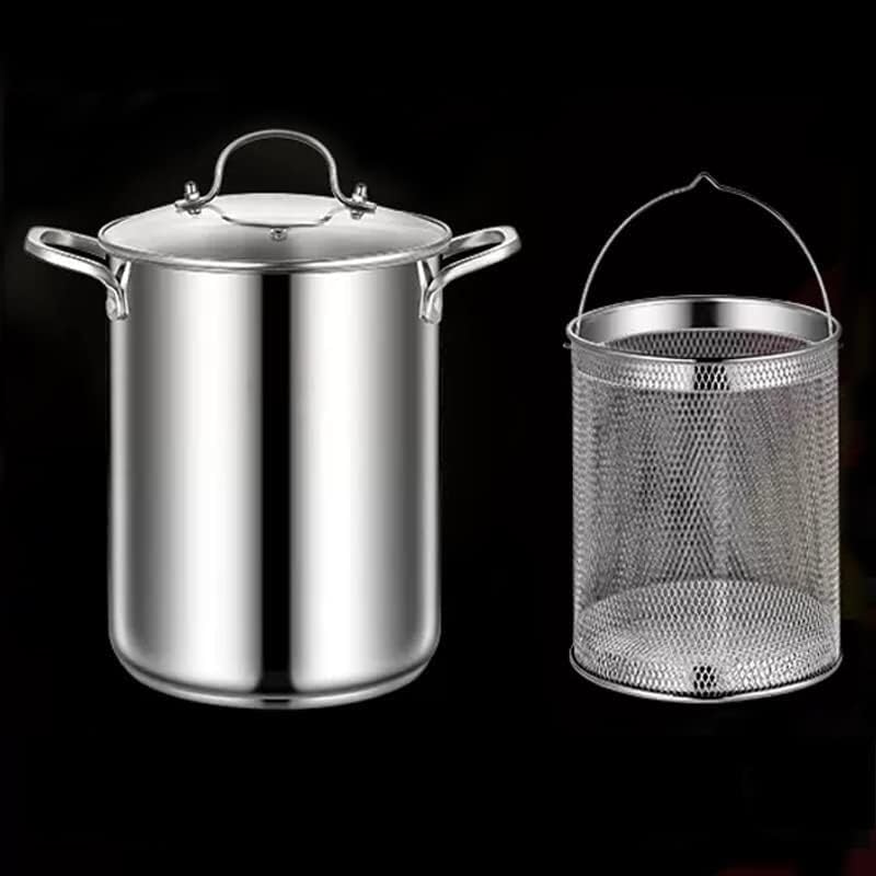 Bingwang 5L Pasta Pot with Glass Lid and Removable Basket