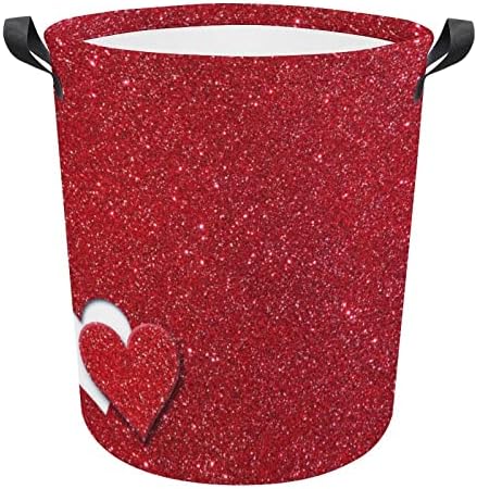 Collapsible Heart 3D Valentine Storage Hamper for Washroom