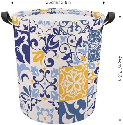 MEIKKO Talavera Ethnic Folk Laundry Basket