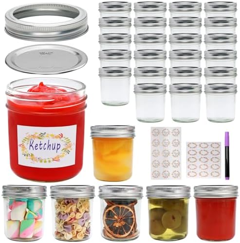 Rustic Country Style Mason Jars Set of 30