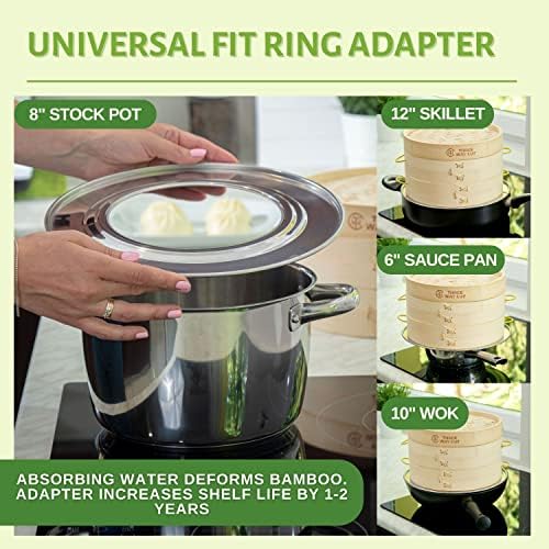 10inch 2 tier bamboo steamer