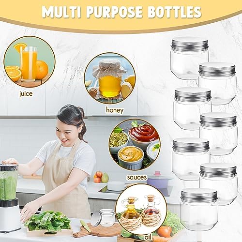 Tanlade 60-Piece Clear Plastic Mason Jars with Lids