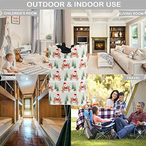 Visesunny 600D Oxford Collapsible Laundry Basket with Santa Claus Design