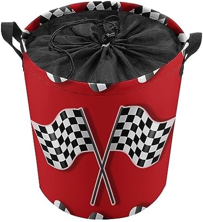 Fun Racecar Theme Laundry Hamper for Home or Travel Use