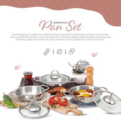 Serenk 7-Piece Stainless Steel Cookware Set for Home Use