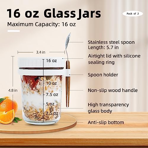 SMARCH Overnight Oats Jars