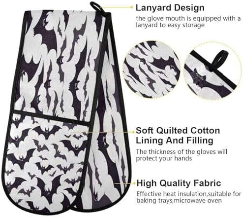 Premium Heat-Resistant Halloween Oven Mitts for Baking Cooking