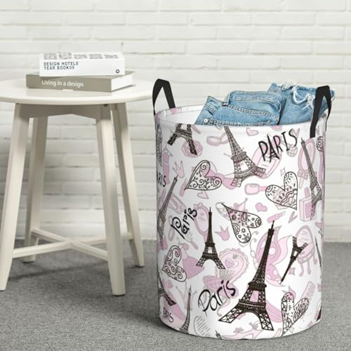 Waterproof Paris Eiffel Tower Clothes Basket
