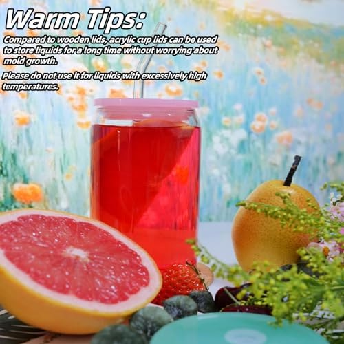 BPA-Free Acrylic Lid for Glass Cup