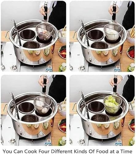 BTURYT Pasta Cooker Set with Insert 3-5 Holes Durable Space-Saving