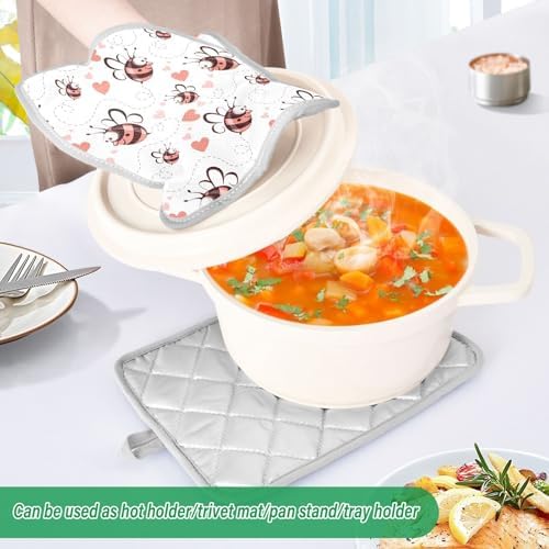 Kcldeci 2Pack Heat Resistant Oven Mitts and Pot Holders