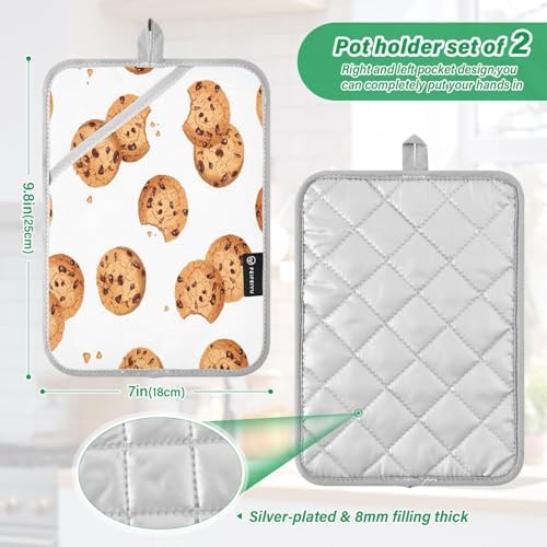 Kcldeci 2Pack Heat Resistant Oven Mitts Potholders 1