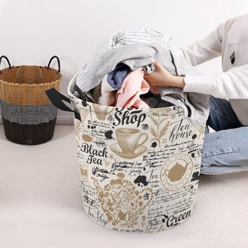 Premium Waterproof Organizer Bin with Teal Sketches Design Family Storage Solutions