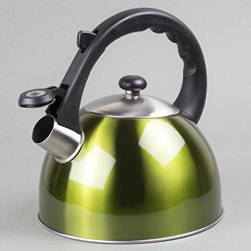 Satin Splendor 28 Quart Stainless Steel Whistling Tea Kettle