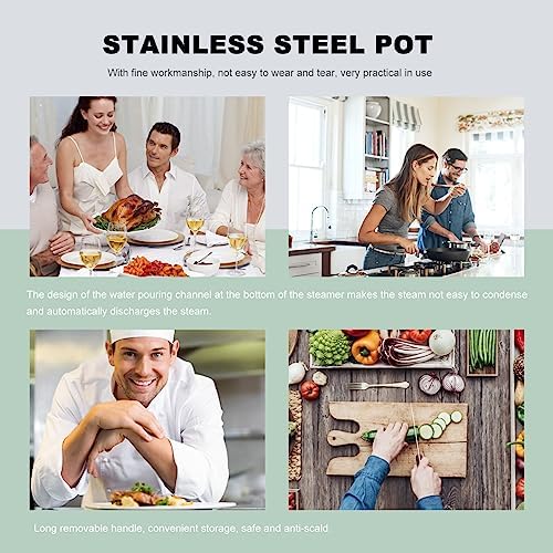 Hemoton Stainless SteelCooking Pot pasta pot Noodles 16CM