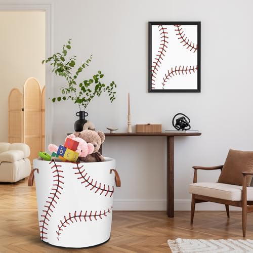 Mozaigos Baseball Texture Laundry Hamper