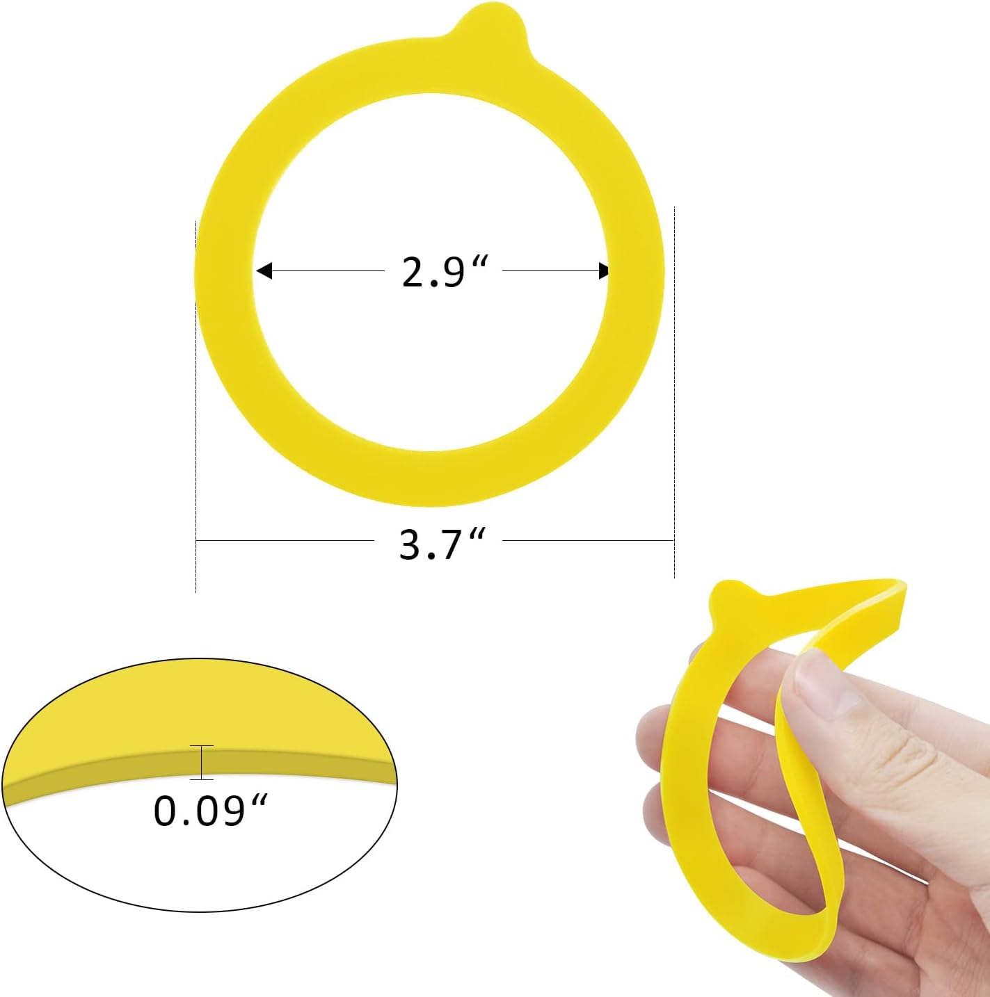 12-Piece Silicone Replacement Ggments for Mason Jars Airtight Canning Seals