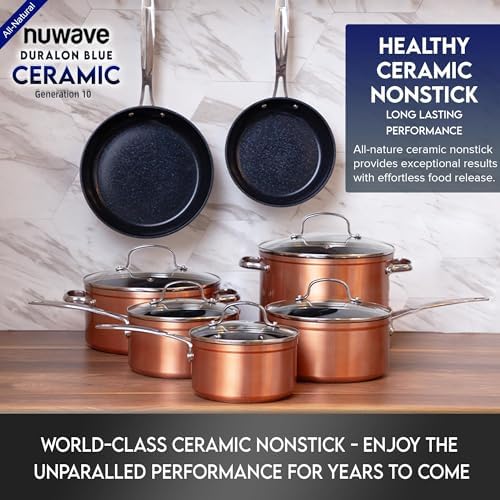 Nuwave Healthy Duralon Blue Ceramic Cookware Set