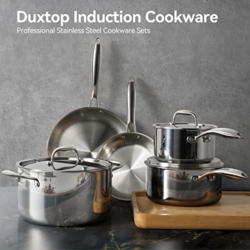 Duxtop 10 Piece Tri-Ply Stainless Steel Cookware Set