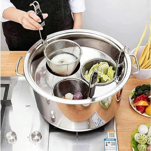 Stainless Steel Pasta Cooker Set - 345 Holes - Easy Drain Durable and mess-free