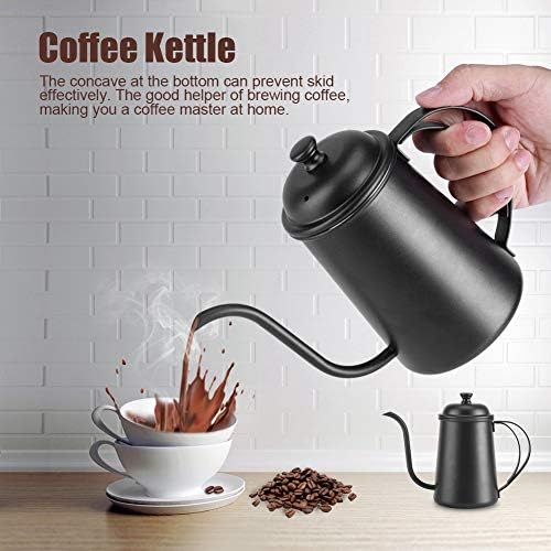 Stainless Steel Gooseneck Kettle 650ml for Coffee More