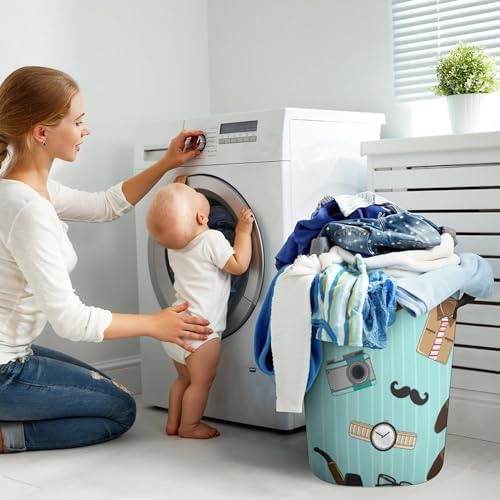 Mpq Mens Stripe Laundry Hamper