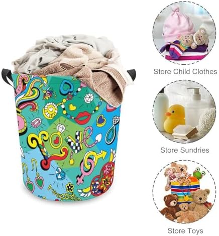 Join Our Retro Family Heart Laundry Hamper
