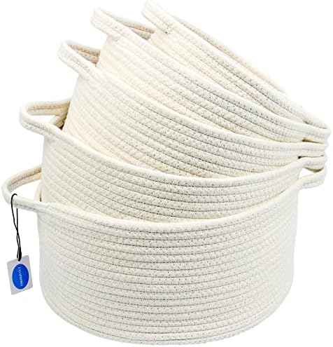 Casaphoria 5-Piece Cotton Rope Storage Baskets