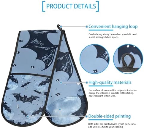 Pumpkin Halloween Proboscis Oven Mitts - Heat-Resistant Padded for Safe Cooking