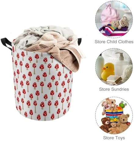 Durable Collapsible Mushroom Laundry Hamper for Home Bedroom Storage