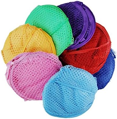 Foldable 52cm x 32cm x 37cm Mesh Laundry Bag with Handles Red