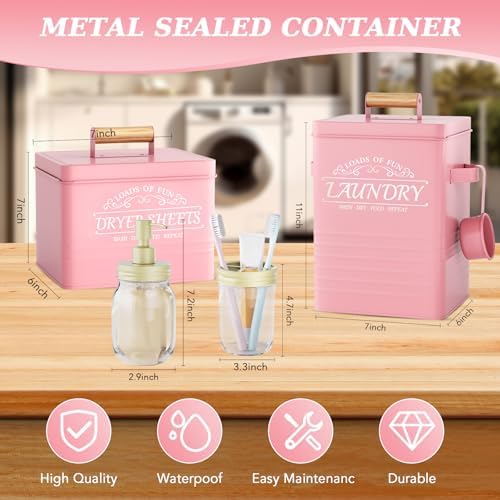 Metal Farmhouse Laundry Storage Set