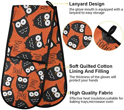 Halloween Owl BOO Double Oven Mitt
