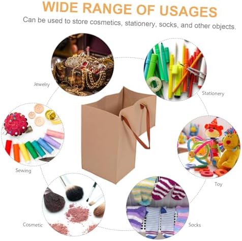 Golden Felt Folding Laundry Hamper for Stairs Efficient Clothes Organizer Basket