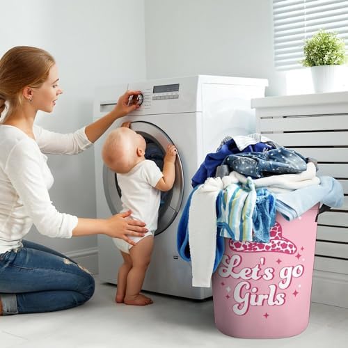 Pink West Kids Laundry Hamper