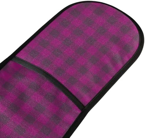 KLL Halloween Violet Buffalo Plaid Double Oven Mitts 35 x 7 Heat-Resistant