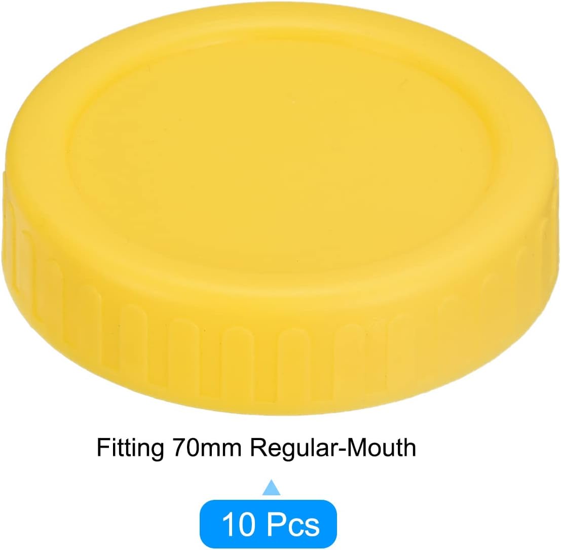 Uxcell Mason Jar Lids 10pcs Leak Proof with Silicone Rings