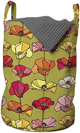 Ambesonne Poppy Flower Laundry Bag